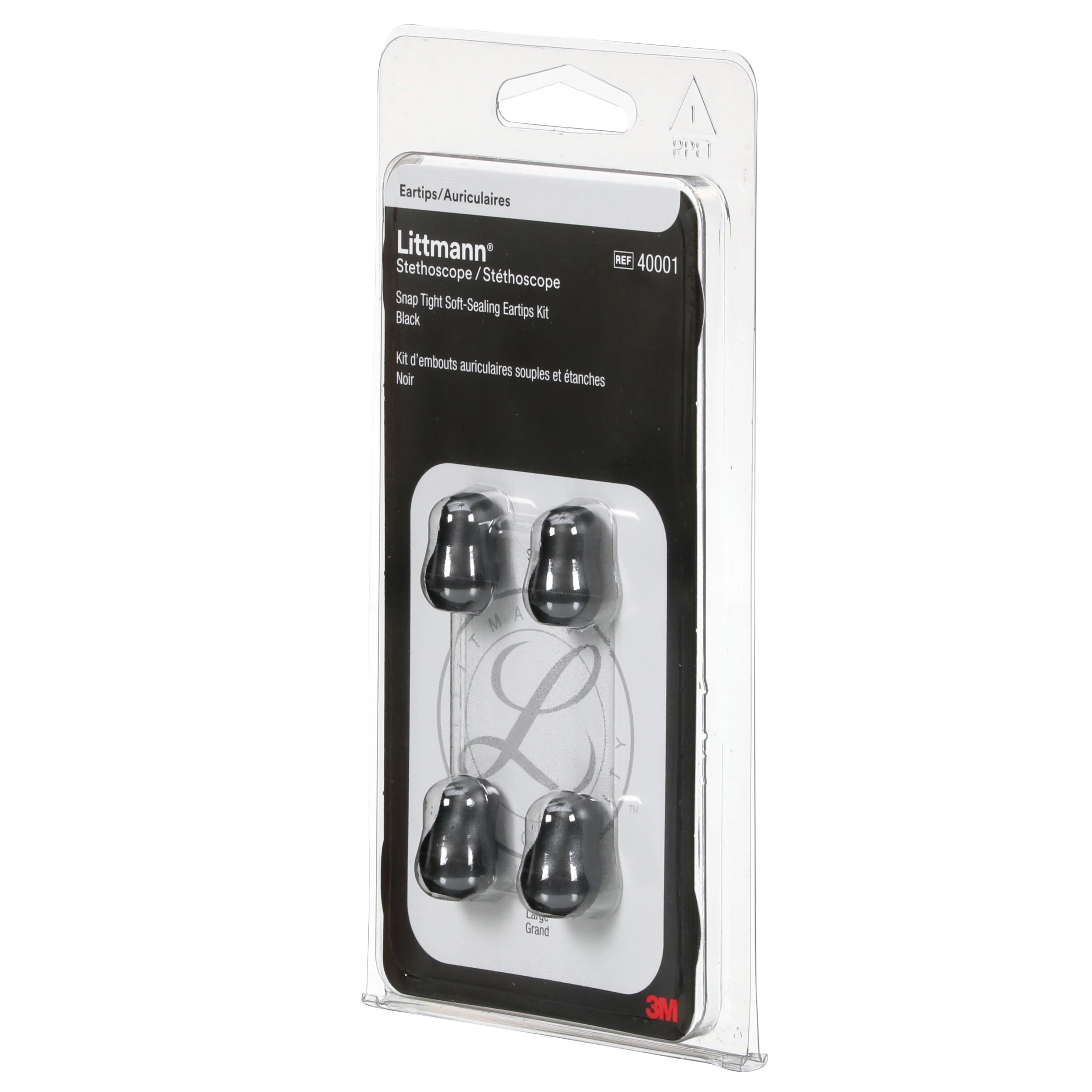 Littmann Snap Tight Soft-Sealing Eartips, Black Small & Large - Image 4