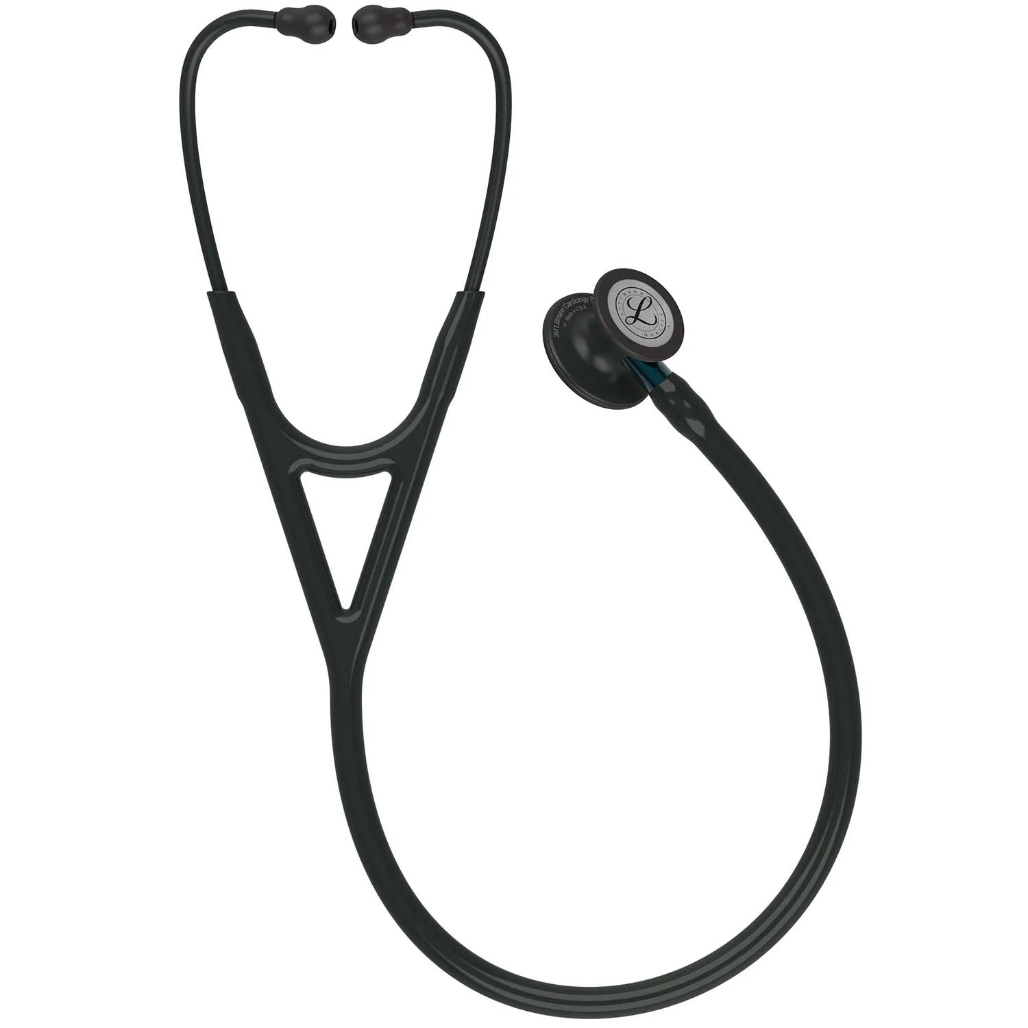 Littmann Cardiology IV Diagnostic Stethoscope: Black & Black - Blue Stem 6201 - Image 5