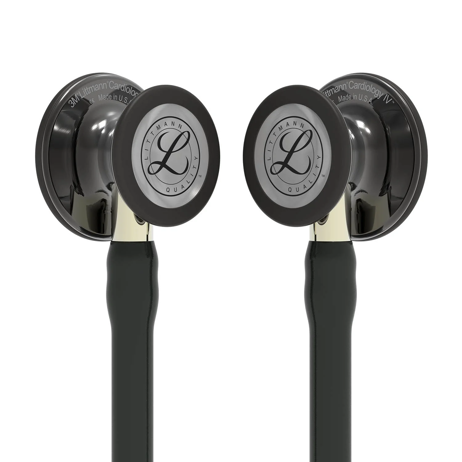 Littmann Cardiology IV Diagnostic Stethoscope: Polished Smoke & Black - Champagne Stem 6204 - Image 3