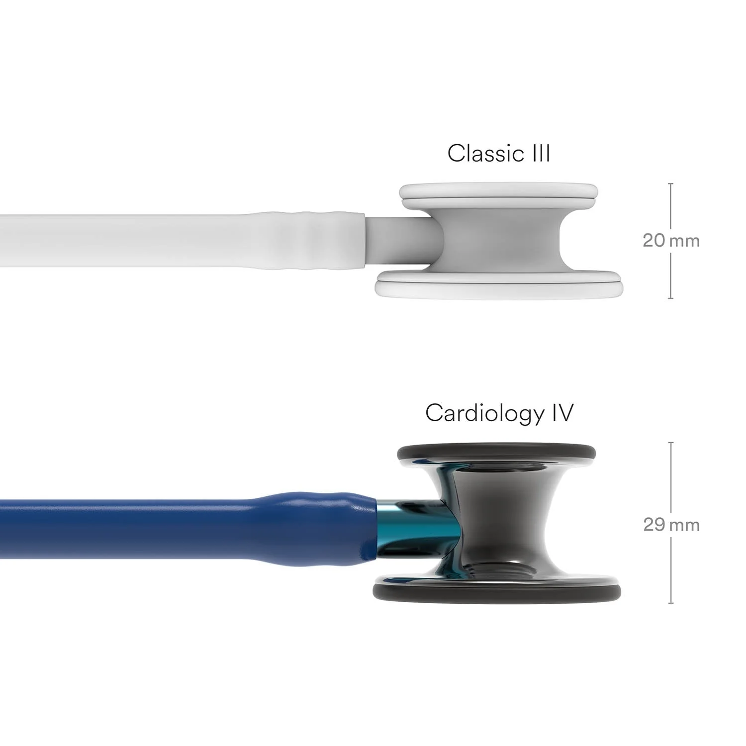 Littmann Cardiology IV Diagnostic Stethoscope: Polished Smoke & Navy - Blue Stem 6202 - Image 4