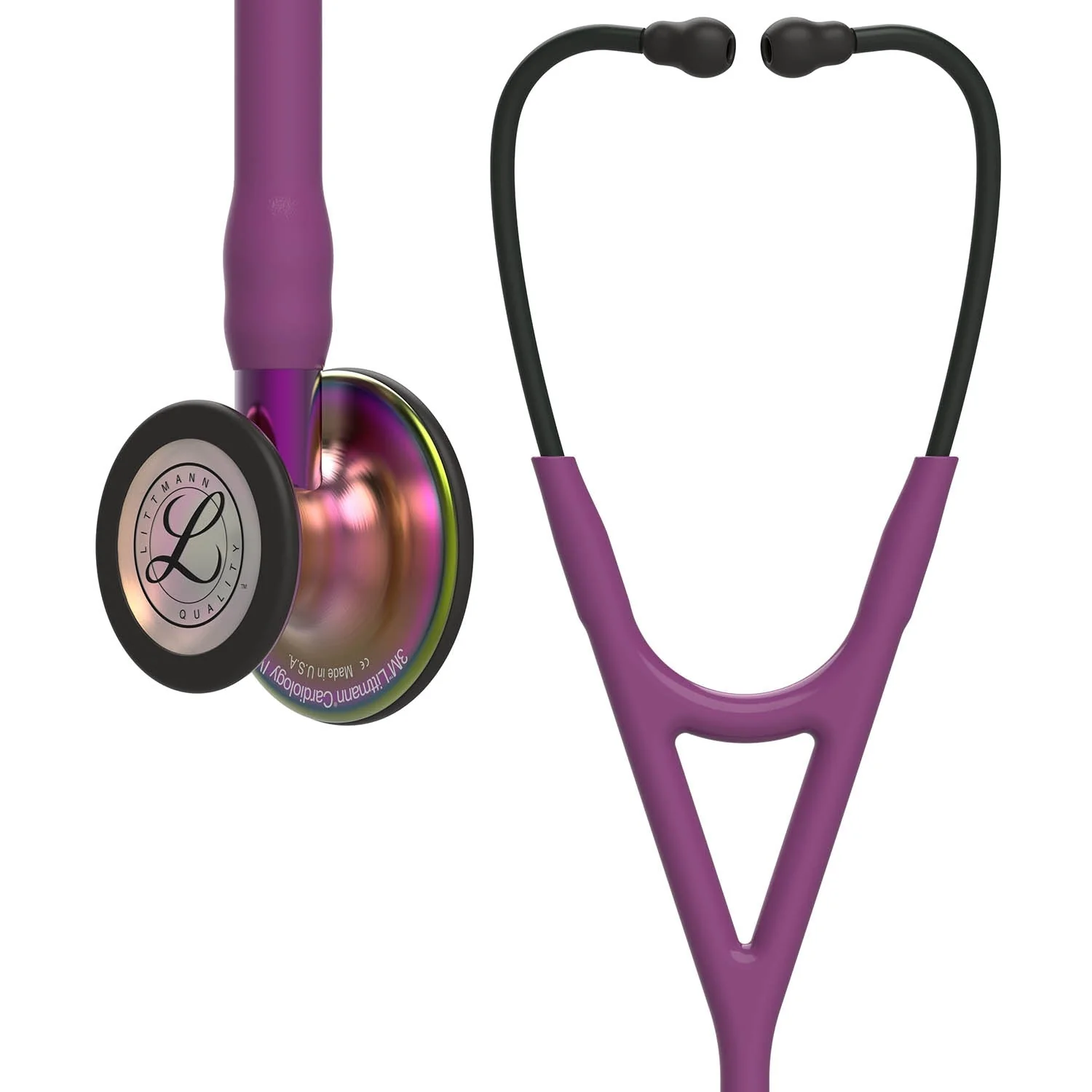 Littmann Cardiology IV Diagnostic Stethoscope: Rainbow & Plum - Violet Stem 6205 - Image 6