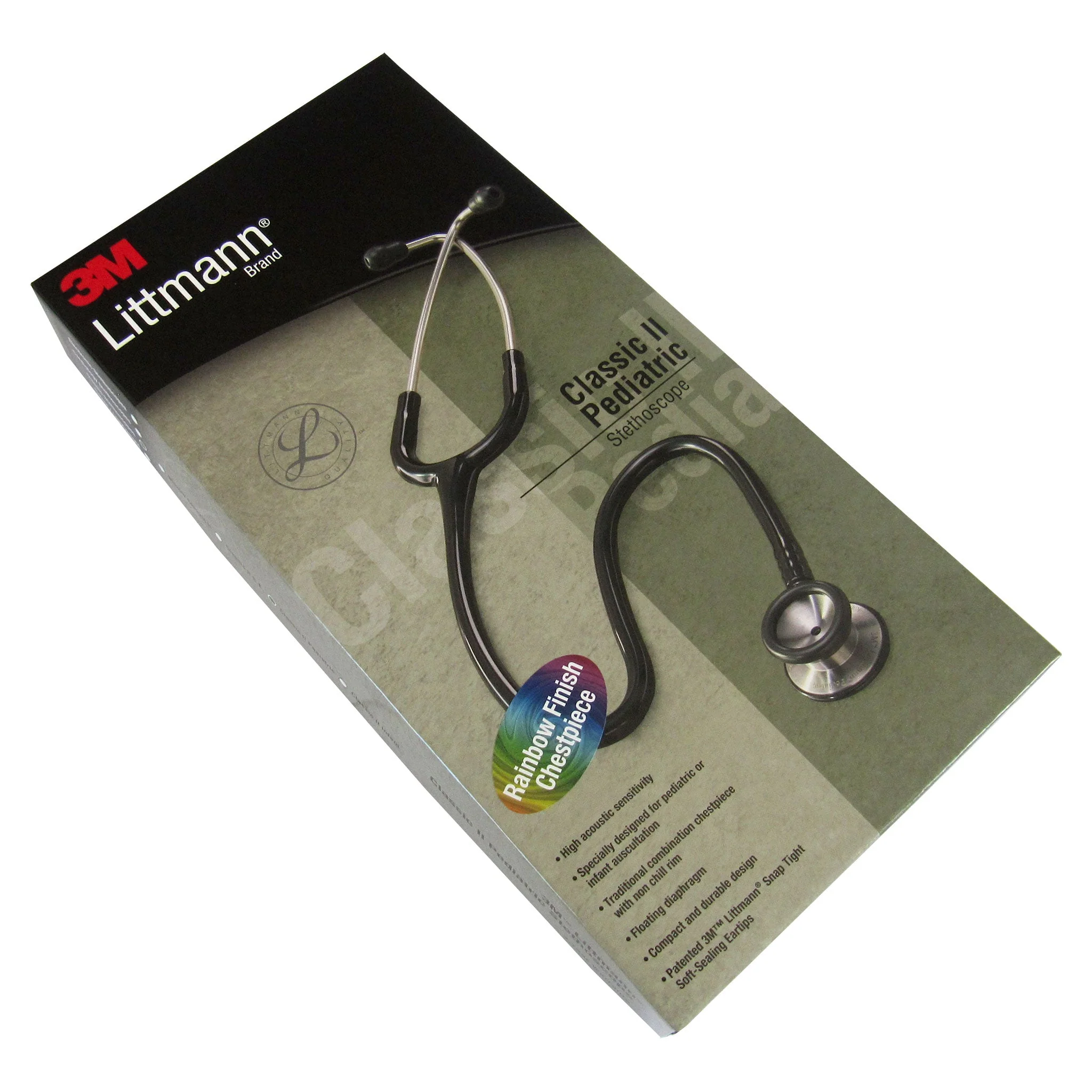 Littmann Classic II Paediatric Stethoscope: Caribbean Blue Rainbow 2153 - Image 3