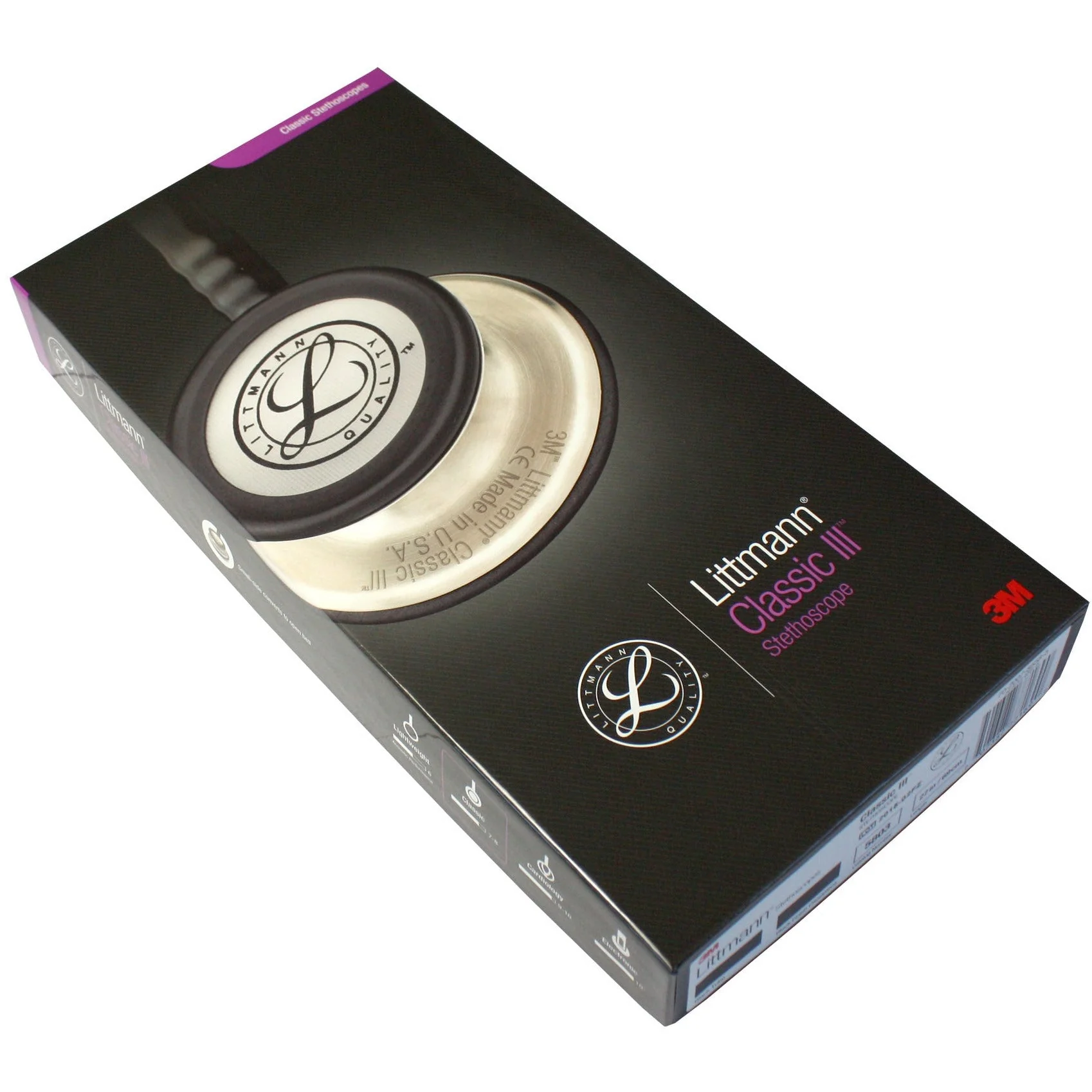Littmann Classic III Monitoring Stethoscope: All Black 5803 - Image 6
