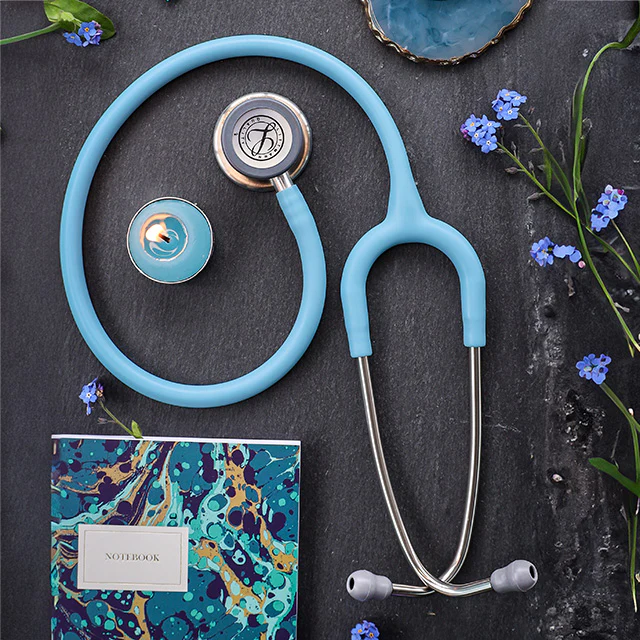 Littmann Classic III Monitoring Stethoscope: Satin Marine Blue 5912C - Image 3