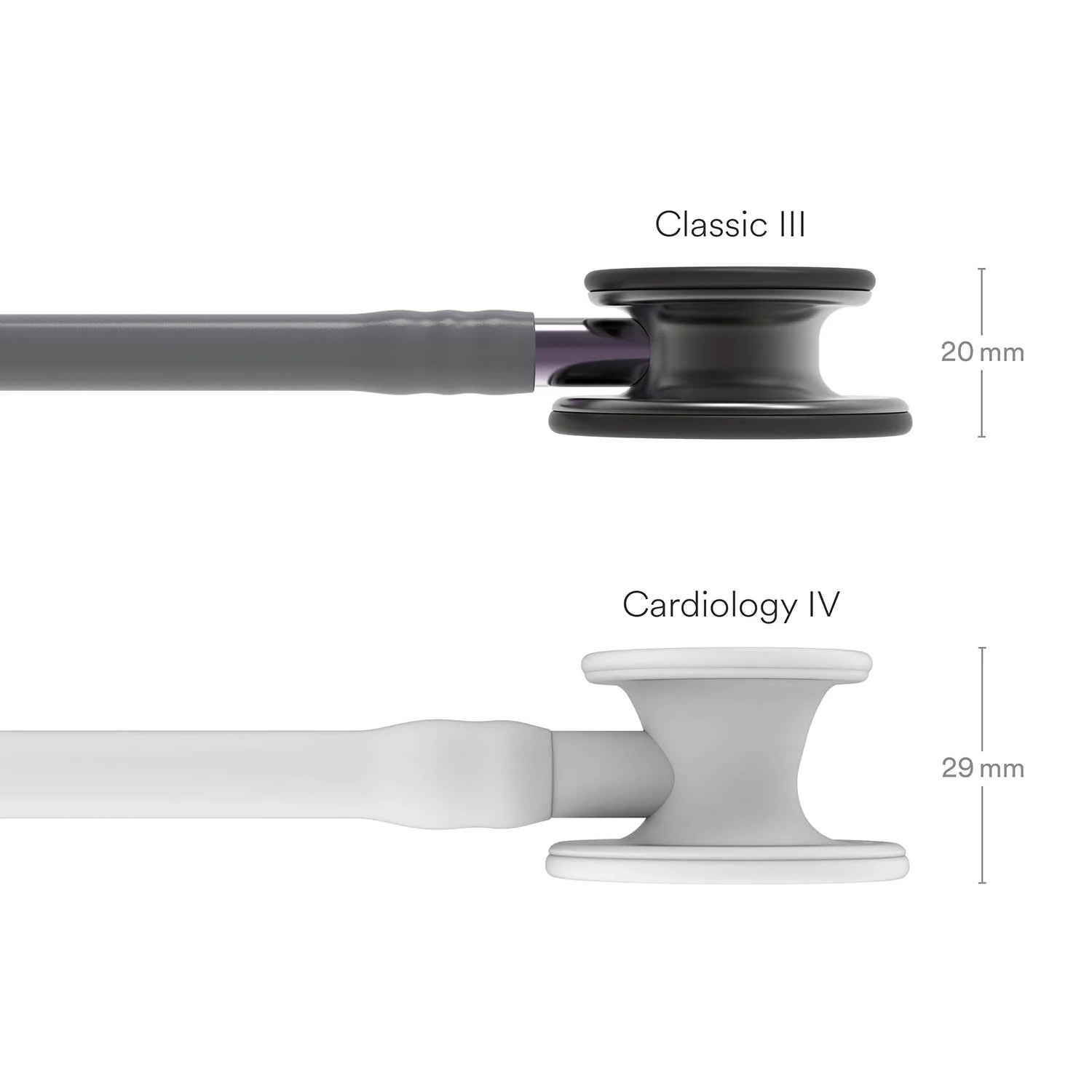 Littmann Classic III Monitoring Stethoscope: Smoke & Gray - Violet Stem 5873 - OVER ENGRAVED - Image 5
