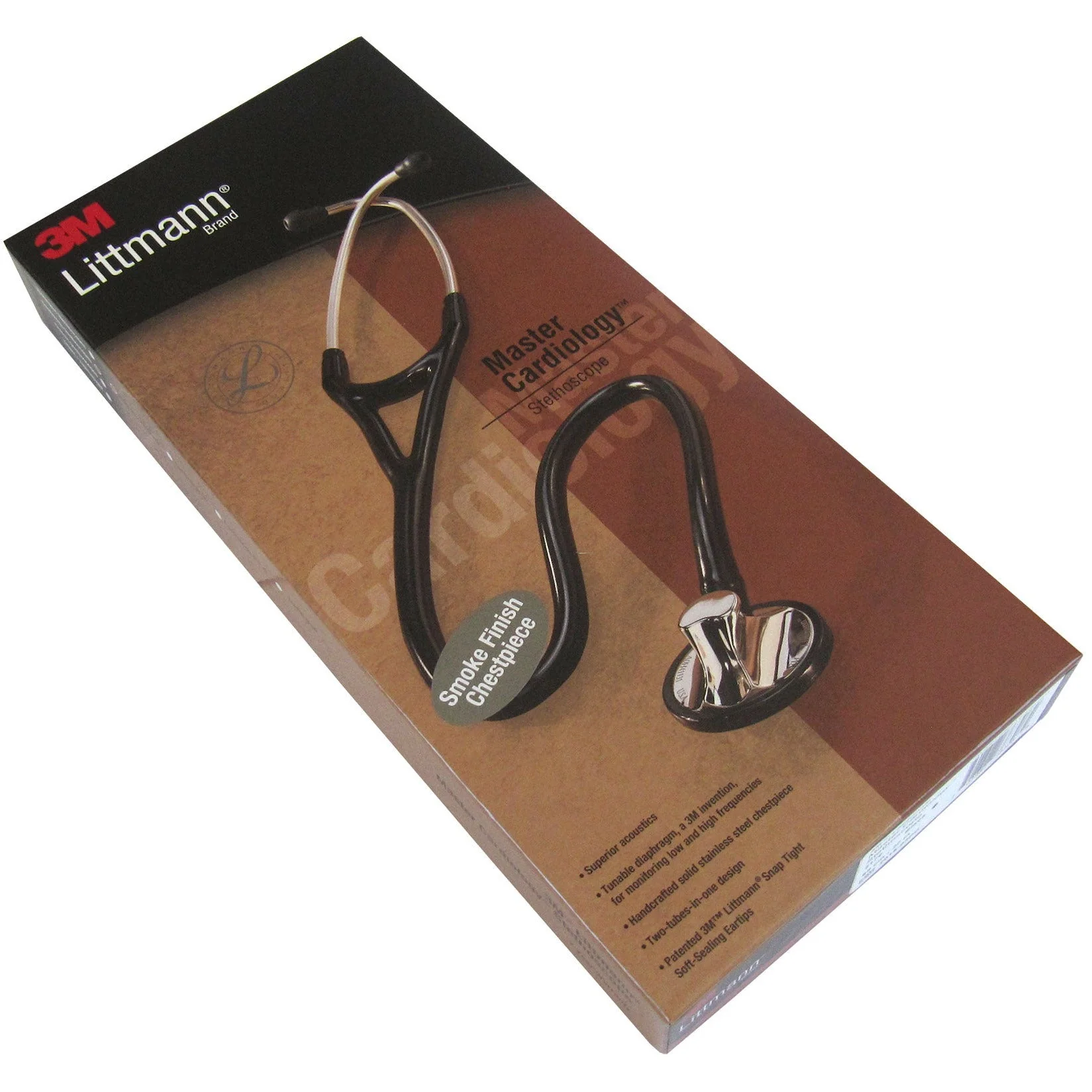Littmann Master Cardiology Stethoscope: Black & Smoke 2176 - Image 8