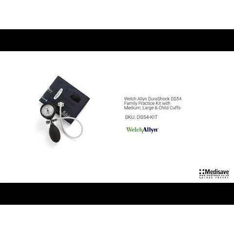 Welch Allyn DuraShock DS54 Blood Pressure Family Practice Kit with Medium, Large & Child Cuffs - Image 10